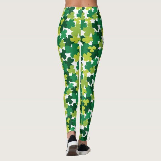 St. Patrick's Day Shamrock Pattern Leggings (Achterkant)