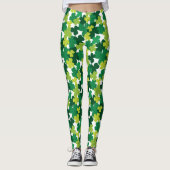 St. Patrick's Day Shamrock Pattern Leggings (Voorkant)