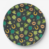 St. Patrick's Day Shamrock Pattern Papieren Bordje (Voorkant)