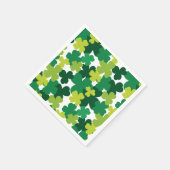 St. Patrick's Day Shamrock Pattern Servet (Hoek)