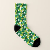 St. Patrick's Day Shamrock Pattern Sokken (Links binnenkant)
