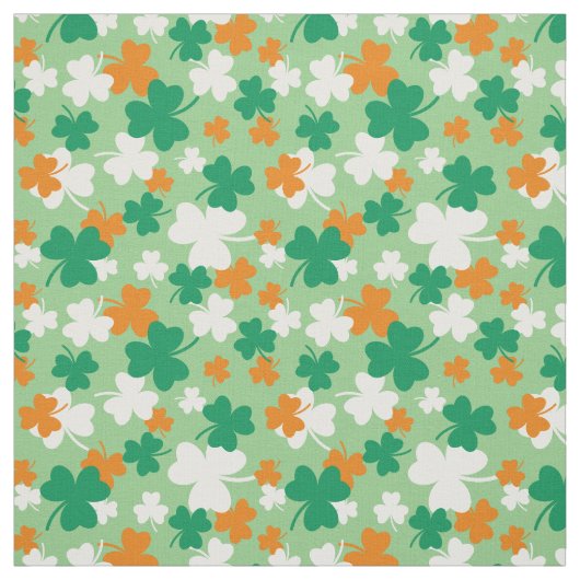 St Patrick's Day Shamrock Pattern Stof (Swatch)