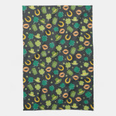 St. Patrick's Day Shamrock Pattern Theedoek (Verticaal)