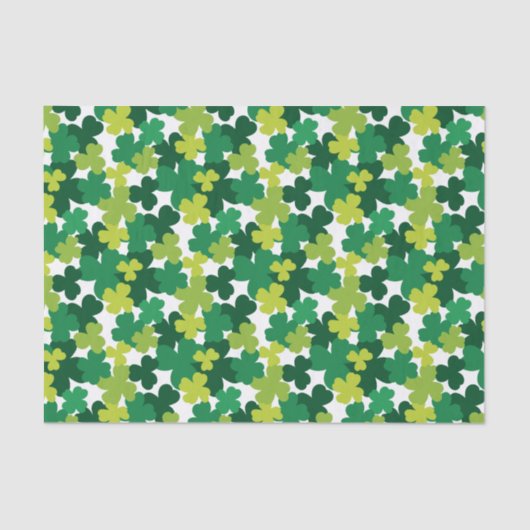 St. Patrick's Day Shamrock Pattern Tissuepapier (Voorkant)