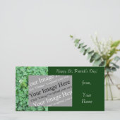 St. Patrick's Day Shamrock Photo Card Sjabloon (Staand voorkant)