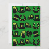 St. Patricks Day Shamrock Pot of Gold Green Beer Kaart (Achterkant)