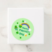 St. Patrick's Day Shamrock Pot van Gouden Keltisch Bedankjes Labels (In situ)