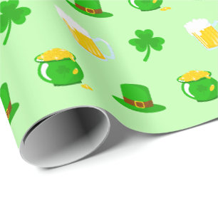 St. Patrick's Day Shamrock Pot van Gouden Keltisch Cadeaupapier