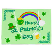 St. Patrick's Day Shamrock Pot van Gouden Keltisch Groot Cadeauzakje (Achterkant)