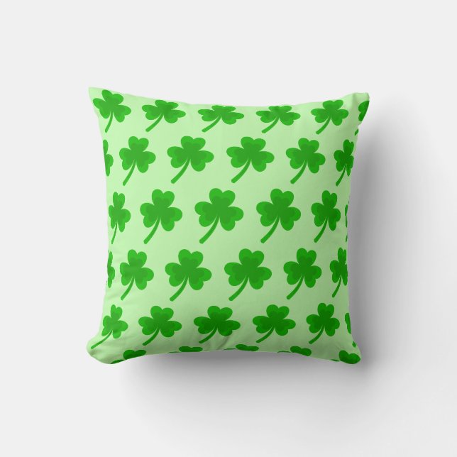 St. Patrick's Day Shamrock Pot van Gouden Keltisch Kussen (Voorkant)