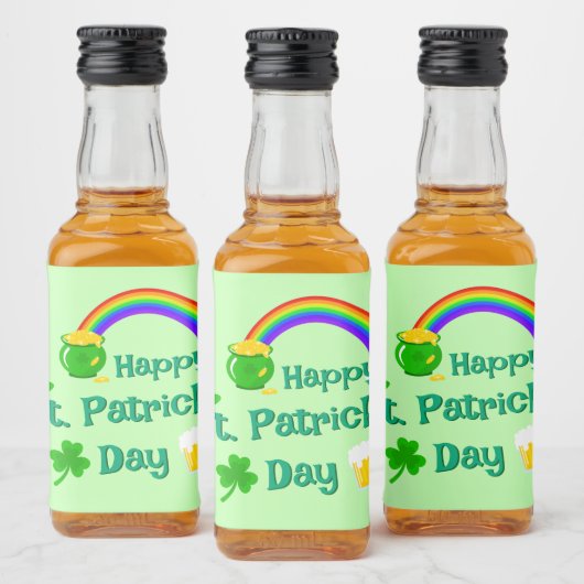 St. Patrick's Day Shamrock Pot van Gouden Keltisch Likeurfles Etiket (Flessen)