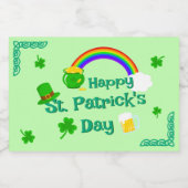 St. Patrick's Day Shamrock Pot van Gouden Keltisch Likeurfles Etiket (Enkel label)