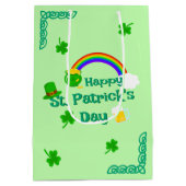 St. Patrick's Day Shamrock Pot van Gouden Keltisch Medium Cadeauzakje (Achterkant)