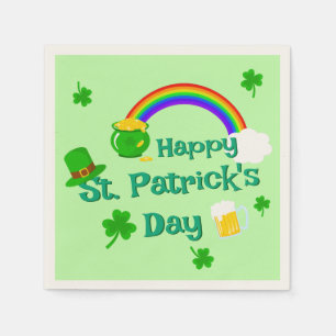St. Patrick's Day Shamrock Pot van Gouden Keltisch Servet