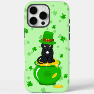St. Patrick's Day Shamrock Pot van Gouden Zwarte K iPhone 16 Pro Max Hoesje