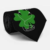 St. Patrick's Day Shamrock - Rish Clover Stropdas (Opgerold)