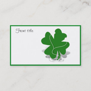 St. Patrick's Day Shamrock - Rish Clover Visitekaartje