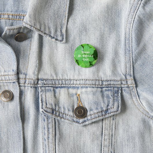 St. Patrick's Day Shamrock Ronde Button 3,2 Cm (In situ)