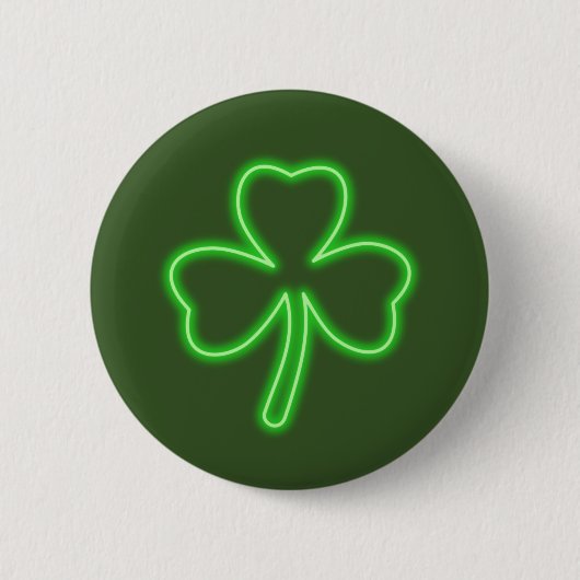 St. Patrick's Day Shamrock Ronde Button 5,7 Cm (Voorkant)