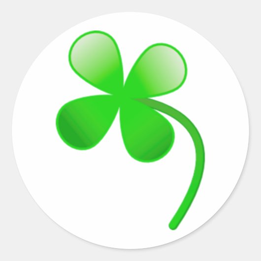 St. Patrick's Day Shamrock Ronde Sticker (Voorkant)