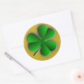 St Patricks Day Shamrock ronde Stickers (Envelop)