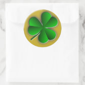 St Patricks Day Shamrock ronde Stickers (Tas)