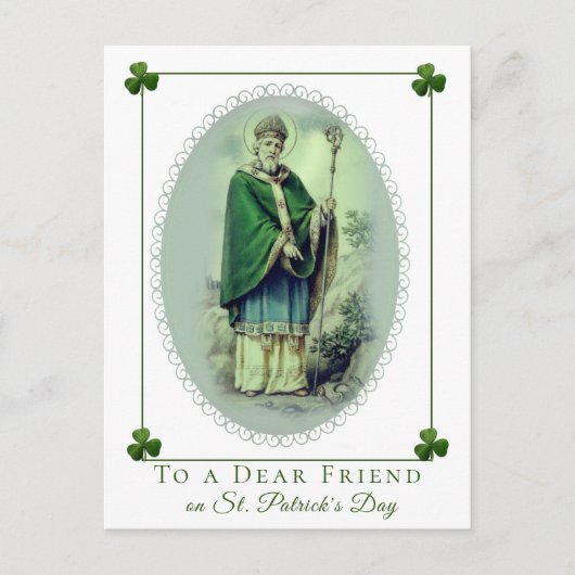 St. Patrick's Day  shamrock rood hart Briefkaart (Voorkant)