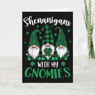 St Patricks Day Shamrock Schattige Kabouters Ierse Kaart