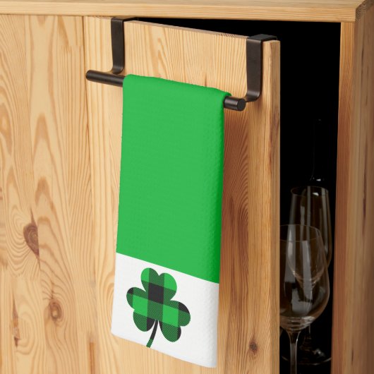 St. Patrick's Day Shamrock Serviettes de cuisine (Pliage en tiers)