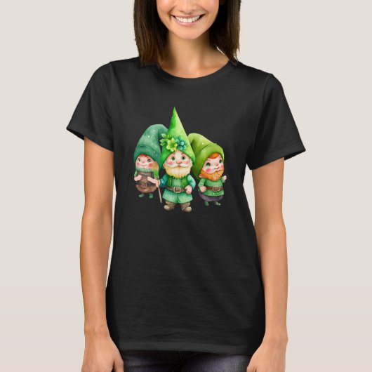 St Patricks Day Shamrock Shirt Three Gnomes St Pat (Voorkant)