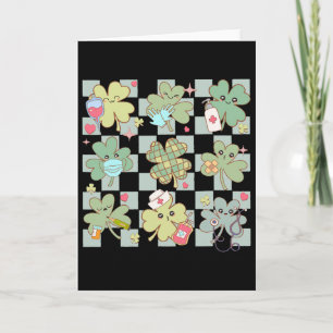 St Patricks Day Shamrock-verpleegster Saint Paddys Kaart