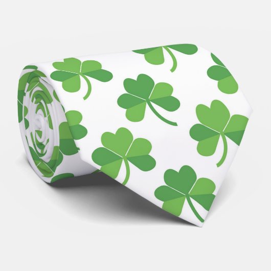 St. Patrick's Day Shamrock vert Cravate masculin (Roulé)