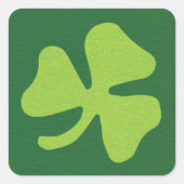 St. Patrick's Day Shamrock Vierkante Sticker (Voorkant)