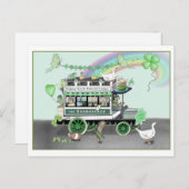St. Patrick's Day Shamrocker Omnibus Post Kaart (Voorkant / Achterkant)