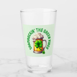 St. Patrick's Day Shamrockin' de Groene Vibes Glas