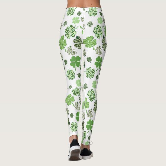 St Patrick's Day Shamrocks & Clover Leggings (Achterkant)