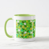 St. Patrick's Day Shamrocks et coeurs Mug (Gauche)