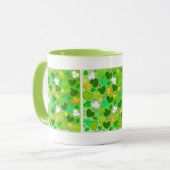St. Patrick's Day Shamrocks et coeurs Mug (Devant gauche)