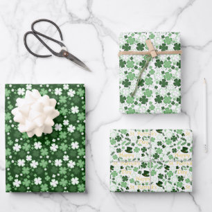 St. Patrick's Day Shamrocks Inpakpapier Vel