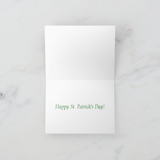 St. Patrick's Day Shamrocks Kaart (Binnen)