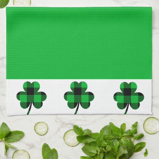 St. Patrick's Day Shamrocks keukenhanddoeken (Gevouwen)