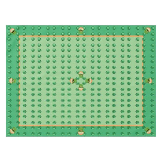 St Patricks Day shamrocks leprechaun Tafelkleed (Voorkant (Horizontaal))
