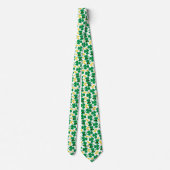 St. Patrick's Day Shamrocks Munten en Pet Patroon Stropdas (Achterkant)