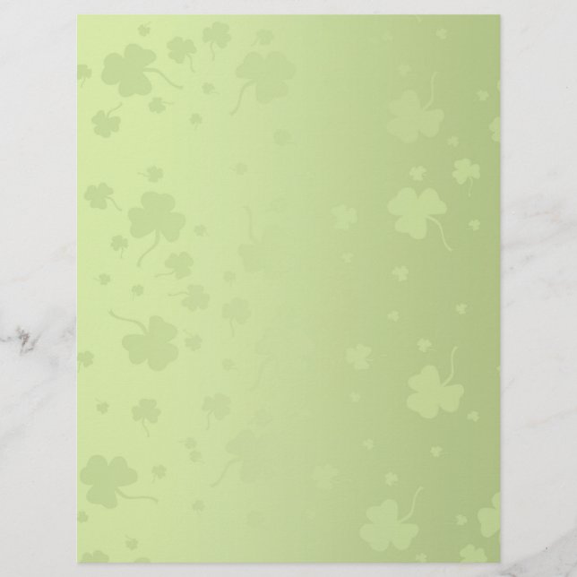 St. Patrick's Day Shamrocks Pattern - Letterhead (Voorkant)