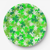 St Patrick's Day Shamrocks Pattern Papieren Bordje (Voorkant)
