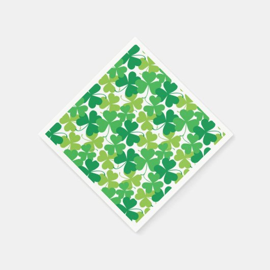 St. Patrick's Day Shamrocks Print Servetten (Hoek)