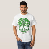 St Patricks Day Shamrocks Skull T-shirt (Voorkant volledig)
