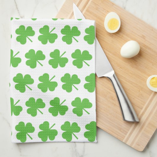 St. Patrick's Day Shamrocks Theedoek (Quarter Fold)