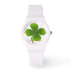 St Patrick's Day Shamrocks Thunder_Cove Horloge