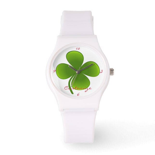 St Patrick's Day Shamrocks Thunder_Cove Horloge (Voorkant)